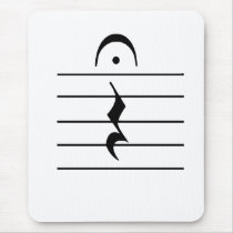 Music Notation Rest Blank Mouse Pad