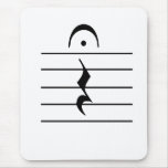 Music Notation Rest Blank Mouse Pad