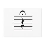 Music Notation Rest Blank Postcards
