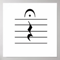 Music Notation Rest Blank Posters