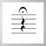 Music Notation Rest Blank Posters