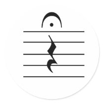 Music Notation Rest Blank Stickers