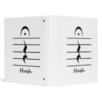 Music Notation Rest with Hush 3 Ring Binder