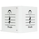 Music Notation Rest with Hush 3 Ring Binder