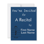 Music Notation Rest with Hush Personalized Invitations