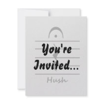 Music Notation Rest with Hush Invites