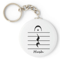 Music Notation Rest with Hush Keychains