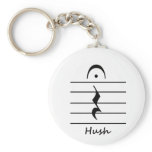 Music Notation Rest with Hush Keychains