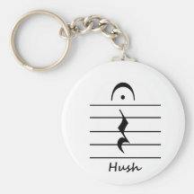 Music Notation Rest with Hush Keychains