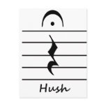 Music Notation Rest with Hush Post Cards