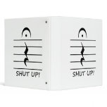 Music Notation Rest with Shut up 3 Ring Binders