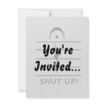Music Notation Rest with Shut up Personalized Announcement