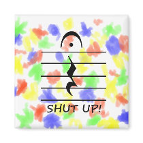 Music Notation Rest with Shut up Magnets