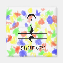 Music Notation Rest with Shut up Magnets