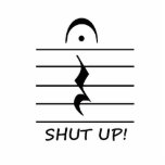 Music Notation Rest with Shut up Photo Cutouts