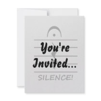 Music Notation Rest with Silence Custom Invites