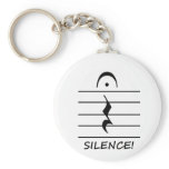 Music Notation Rest with Silence Keychain