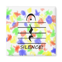 Music Notation Rest with Silence Magnet
