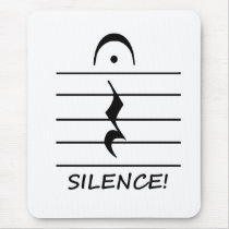 Music Notation Rest with Silence Mousepad