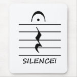 Music Notation Rest with Silence Mousepad
