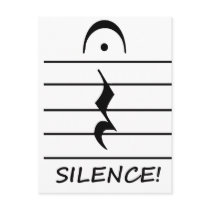 Music Notation Rest with Silence Post Cards
