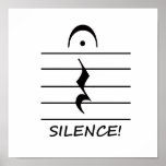 Music Notation Rest with Silence posters