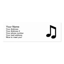 Music note business card
