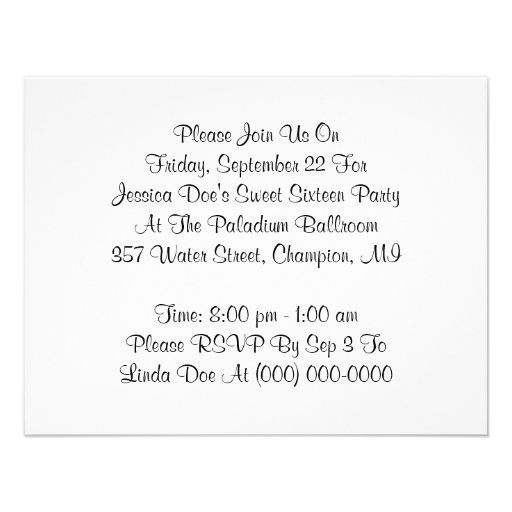 Music Note Dancers Dance Sing Party INVITATION