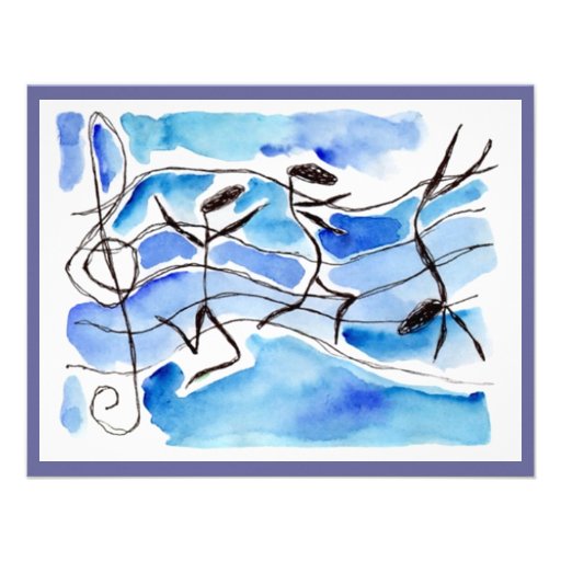 Music Note Dancers Recital Or Party INVITATION