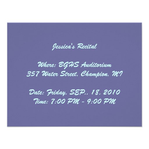 Music Note Dancers Recital Or Party INVITATION