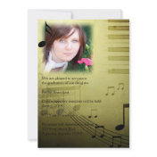 Music Note Graduation Announcement