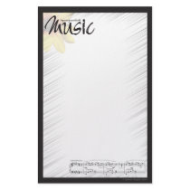 Music Note Paper stationery