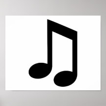 Music note poster