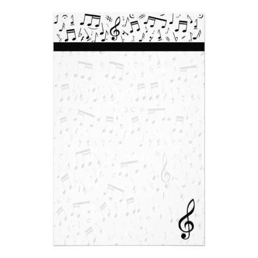 Music Note Stationery Zazzle 1796