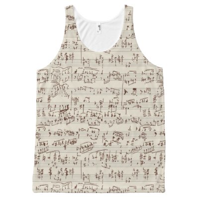 Music notes All-Over print tank top