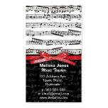 Music notes and math equations business cards
