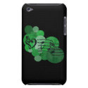 Music notes and polka dots bright green ipod case casematecase