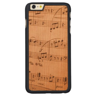 Music Notes Background Carved® Cherry iPhone 6 Plus Slim Case