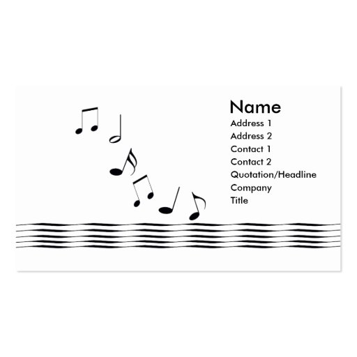 Music Notes - Business Business Cards