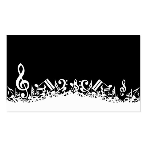 Music notes Business card (back side)