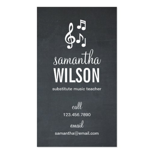 Music Notes Business Card