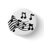 music notes pinback buttons