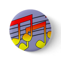 Music Notes Pinback Button