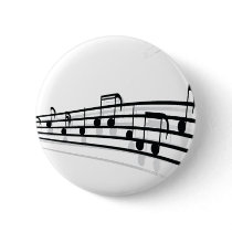 Music Notes Pinback Button