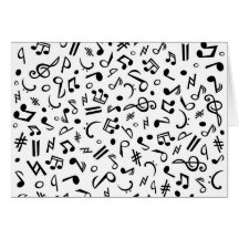 music notes card