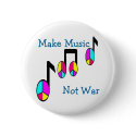 music notes color, Make Music , Not War buttons by hippie216 music notes color, Make Music , Not War buttons