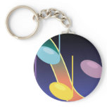 music notes design key chains