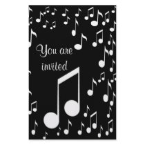 Music Notes Invitations_ Stationery by ELENNE Music Notes Invitations_ Stationery