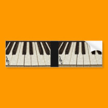 Music notes & Keys_ bumper stickers