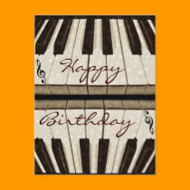 Music notes & Keys_ postcards